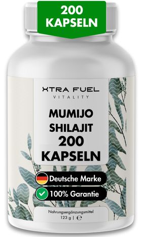 XTRA FUEL Shilajit Kapseln - Hochdosiertes Himalaya Shilajit mit 82% Fulvin- & Huminsäure