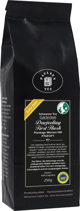 Paulsen Darjeeling First Flush FTGFOP1, Ernte 2024 - Plantage Mission Hill-schwarzer Tee