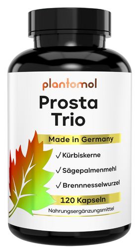 plantomol® Prostata Komplex mit Kürbiskern Sägepalme Brennnessel - Brennessel Kapseln - Prosta Trio