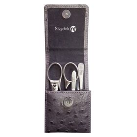 Niegeloh Solingen Etui Modell Manicure-Etui Strauß grau 4-tlg.  - Made in Solingen