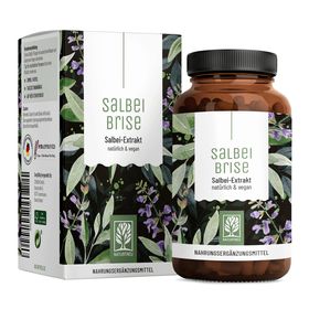 Salbei Extrakt Wechseljahre Meno Pause 120 vegane Kapseln 6000mg Salbeibrise NATURTREU®