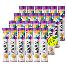 EVÄM Multivitamin Brausetabletten, 10 Vitamine | Energie & Immunsystem | Vegan - 24er Pack