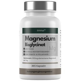 EXVital® Magnesiumbisglycinat, hochdosiert 1365mg pro Tag, vegan
