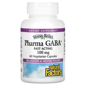 Natural Factors, Stress Relax Pharma GABA, vegane Kapseln