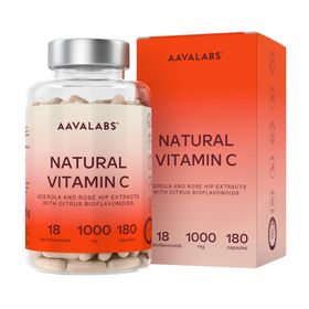 Aavalabs Vitamin C 1000 mg | Unterstützt Immunsystem & Nervensystem | 3 Monats-Vorrat