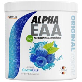ProFuel - Alpha.EAA Pulver - Blaue Himbeere - optimal hochdosiert, Made in Germany, 100% vegan