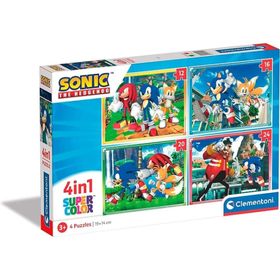 Clementoni Puzzles Sonic, 4in1