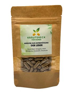 Kräutereck Kräuterkapseln Hund – Leber | mit Mariendistel, Reishi & mehr