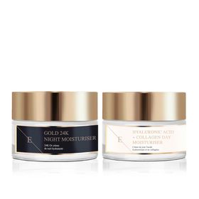 ErthSkin London ANTI-FALTEN-Feuchtigkeitscreme für die Nacht + Hyaluron-Tagescreme set