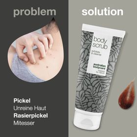 Australian Bodycare® Körperpeeling mit Teebaumöl gegen Pickel & eingewachsene Haare