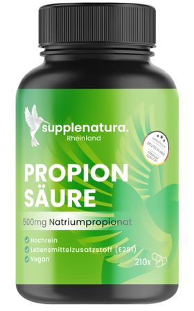supplenatura Rheinland® Propionsäure Kapseln | Premium: 500mg hochreines Natriumpropionat