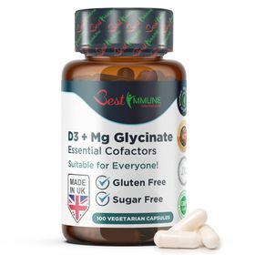 Best Immune Magnesiumglycinat 400 mg mit Vitamin D3 1000IU