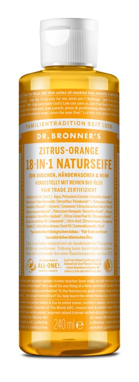 Dr. Bronner's Flüssigseife Zitrus Orange