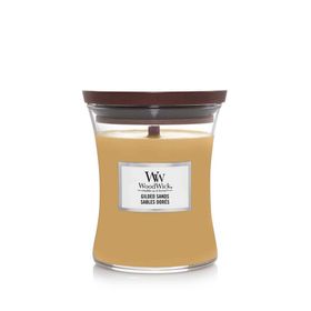 Woodwick Gilded Sands Duftkerze mit hölzernem Docht