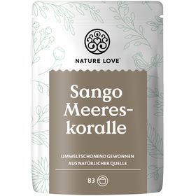 NATURE LOVE® Sango Meereskoralle – 250g Pulver – Natürliche Quelle für Calcium(20%) & Magnesium(10%)