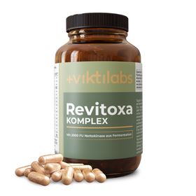 Viktilabs Revitoxa: Nattokinase Komplex mit NAC, Quercetin, Selen und wertvollen Pflanzenextrakten