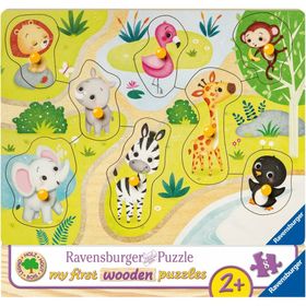 ravensburger Holzpuzzle Tiere im Zoo