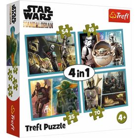 trefl Puzzle Mandalorian und seine Welt 4in1 (35,48,54,70 Teile)