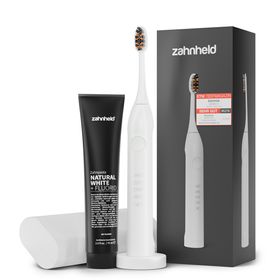 Zahnheld elektrische Schallzahnbürste G3 im Set mit Zahnpasta Natural White