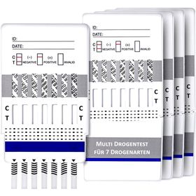 One+Step Drogentest für 7 Drogenarten - (COC/THC/OPI/AMP/MTD/BZO/MET)