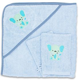 Babykajo Kapuzenhandtuch 80x80cm + 2 Waschlappen - Weiches Babyhandtuch OEKO Text zertifiziert