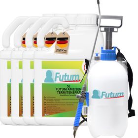 FUTUM 4x5L Ameisen- / Termitenspray + 5L Sprüher