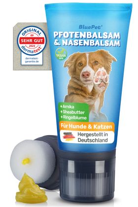 BluePet Pfotenbalsam Pfotencreme -  Pflege für rissigen & trockene Pfoten mit Arnika & Ringelblume