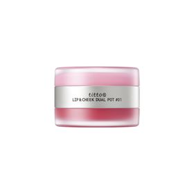 TITTO Lip & Cheek Dual Pot #01 Satin Ribbon / Pink On Top