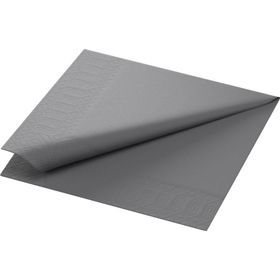 Zelltuchservietten 33 x 33 3-lagig 1/4 Falz granite grey