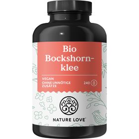 NATURE LOVE® Bio Bockshornklee Kapseln - 240 Stück - 2600mg je Tagesdosis (650mg/Kapsel) - Fenugreek