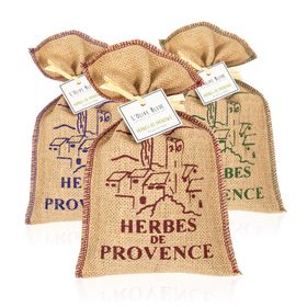 Kräuter der Provence im Jutesack