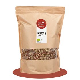 teeverliebt - Ingwer & Lemon Bio loser Rooibostee Großpackung | Aromatischer Rooibos