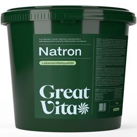 GreatVita Natron Pulver 5kg Eimer Lebensmittelqualität - Baking Soda
