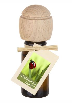 Traumduft Piccolino Lemongras Curry Duftöl – Handgefertigt, ätherische Öle, Buchenholzverschluss