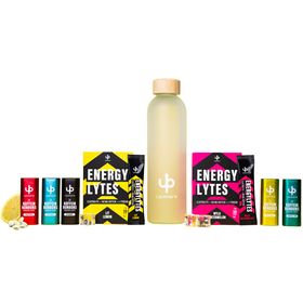 Upsters I need it all! (Energylytes + Fabulous Five Koffeinbonbons + Glasflasche)