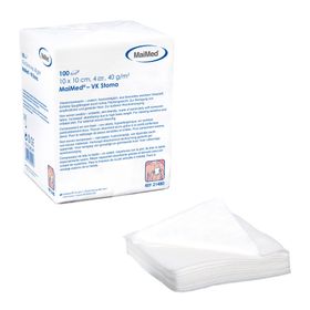 MaiMed VK Stoma Vlieskompressen 10 cm, 4-fach, 40 g/m², unsteril