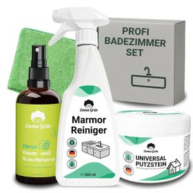 Emma Grün Bad reinigen Set mit Putzstein, Reiniger & Duftspray