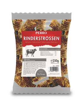 PERRO Rinderstrossen - mittelharter Kauartikel für Hunde