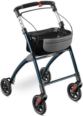 aktivshop Wohnungsrollator mit Feststellbremse, Aluminium-Rahmen & abnehmbares Tablett