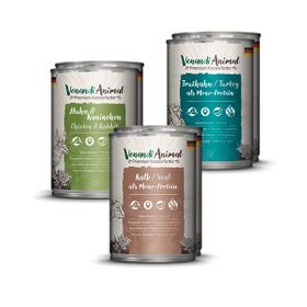 Venandi Animal - Probierpaket - Huhn & Kaninchen, Kalb, Truthahn