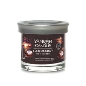 Aromakerze Signature Becher klein Schwarz Kokosnuss