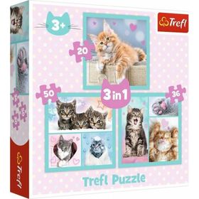trefl Puzzle süße kätzchen 3in1 (20,36,50 Teile)