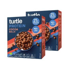Turtle vegane Protein Frühstücks Cacao Balls glutenfrei Duo