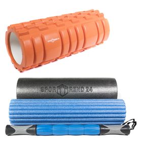 Sporttrend24 Faszienrollen Set + Faszienrolle mit Noppen