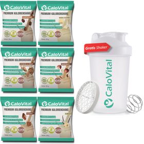 CaloVital Probierpaket inkl. Gratis Shaker | 6er Pack Nuss & Creme, je 50g