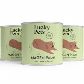 Lucky Pets Magenpulver Futtertopping für Hunde mit Ulmenrinde, ohne Aufkochen, sofort verzehrfertig