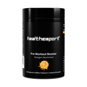 HEALTH & SPORT Pre-Workout Booster Orange Pulver - Für Energie, Leistung, Fitness