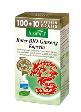 Alsiroyal Roter BIO-Ginseng 100+10 Kps  8% Ginsenoside