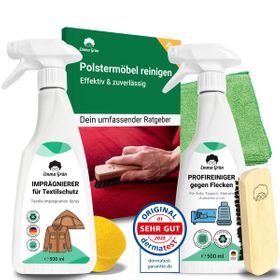 Emma Grün® Sofa reinigen Set mit Polsterreiniger & Imprägnierer