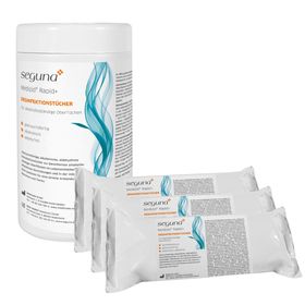 SEGUNA Medizid Rapid+, 150 Tücher plus 3 Nachfüllpackungen